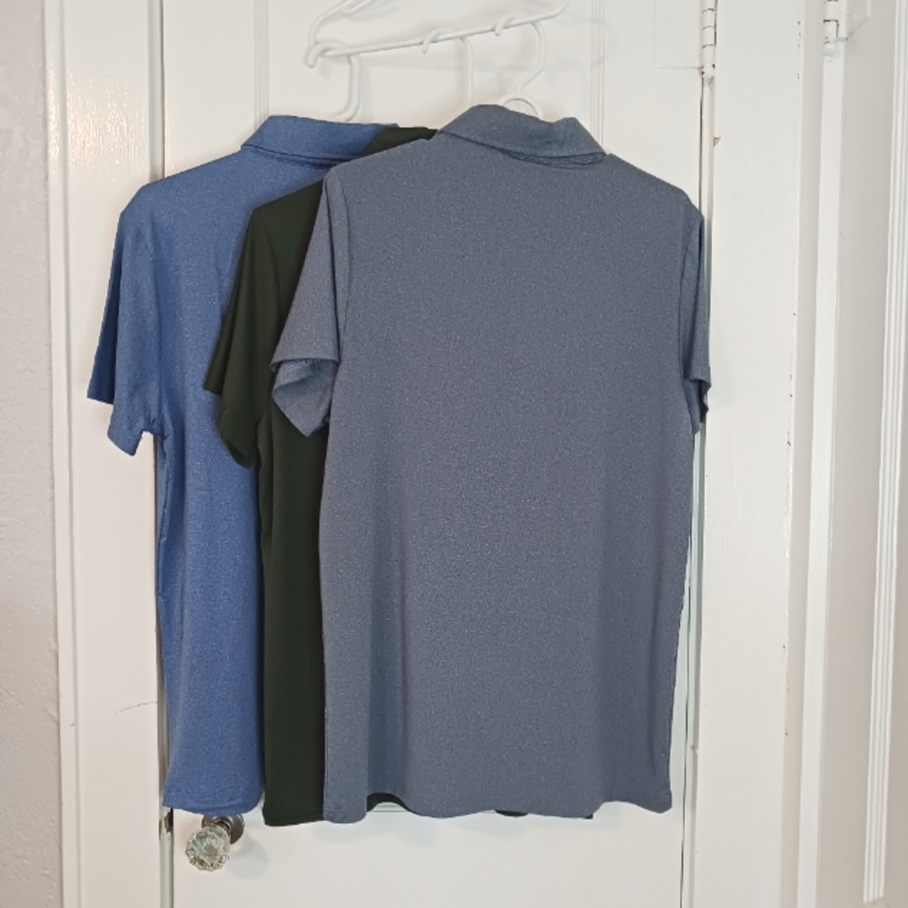 3 Teialeo Lightweight Polo Shirts SZ Small EUC - Picture 2 of 4